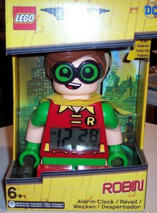 - Lego Robin Alarm Clock Mini Figure - Snooze/alarm/lighted - 9 " Tall
