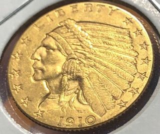 1910 $2.  5 Gold Indian Head Ms,  Best Coin Ever Never See Coin This