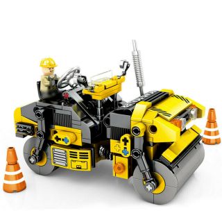 288pcs Engineering Truck Road Roller Vehicle Model Building Blocks Toys Bricks