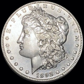 1892 - S Morgan Silver Dollar Lightly Circulated High End San Francisco Coin $1 Nr