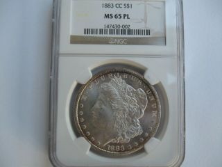 1883 Cc $1 Morgan Silver Dollar Ngc Ms65 Pl Toning