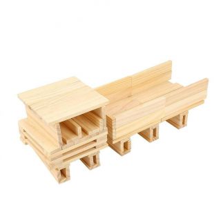 Natural Wooden Building Blocks Kids Toys Set Toy Wood Block Educational Toy Set☆