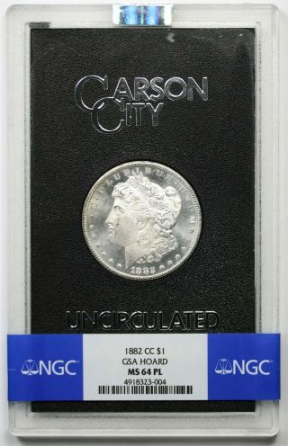 1882 - Cc $1 Ngc/gsa Hoard Ms64 Pl (proof - Like) Morgan Silver Dollar W/ Box,