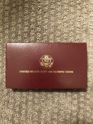 1988 United States Olympic 2 Coin Proof Set,  $5 Gold,  $1 Silver
