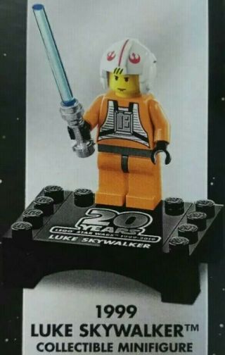 Lego Star Wars 75258 20th Anniversary Luke Skywalker With Stand Minifigure 1999