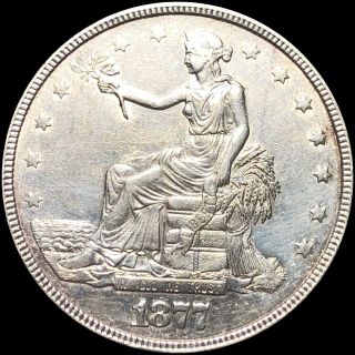 1877 Silver Trade Dollar Closely Uncirculated Philadelphia $1 High End Coin Nr