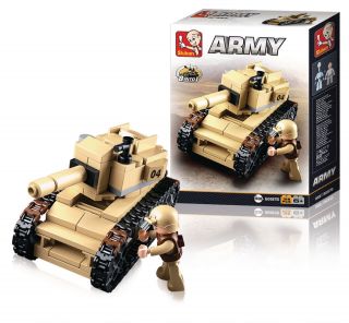 Sluban Building Blocks Army Tank Minifigures Compatible Building Bricks Toy