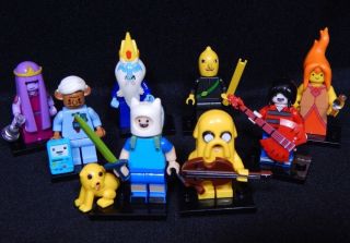 Adventure Time Set Of 8 Minifigs Jake Finn Bimo Building Toy