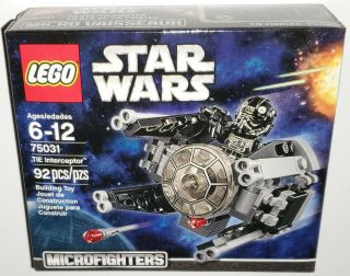 Lego Star Wars Microfighters Set 75031 Tie Interceptor Fighter Pilot Minifigure