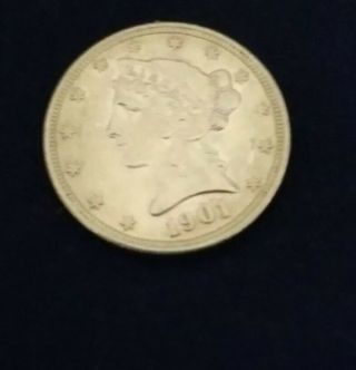 1901 S $5 Five Dollar Gold Liberty Half Eagle