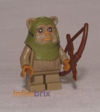 Lego Ewok Warrior Minifigure From Set 10236 Star Wars Sw508