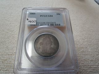 1805 Draped Bust Quarter.  Pcgs G 04 (g4).  A Great Coin For Your Type Set