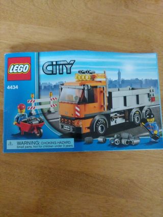 Retired Lego (2012) City Great Vehicles Set 4434 Dump Truck 100 Complete