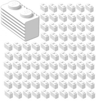 ☀️100x Lego 1x2 White Grille (flutes) Bricks (id 2877) Bulk Parts Building