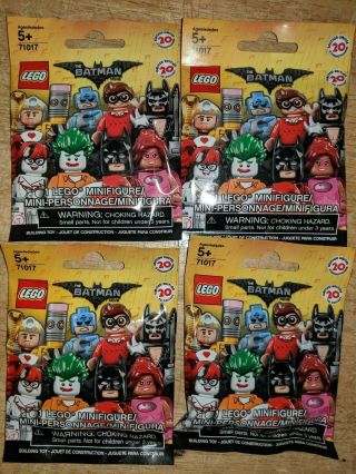 Lego The Batman Movie Minifigures 71017 4 Packs |brand 6174877