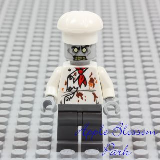 Lego Zombie Chef Minifig - Monster Fighters Halloween Head Minifigure 10228