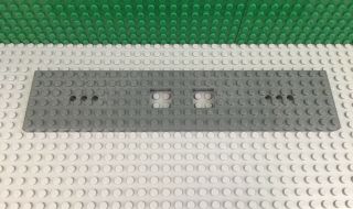 Lego Dark Bluish Gray Train Base 6x28 With 2 Square Cutouts 7939 71016 60198