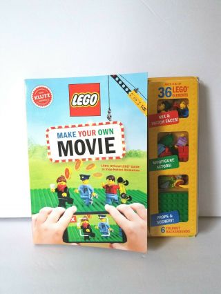 Klutz Lego Make Your Own Movie Guide To Stop - Motion Animation Book & Playset