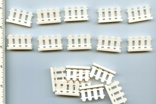 Lego X 20 White Fence 1 X 4 X 2 Paled (picket) Basic Friends Creator
