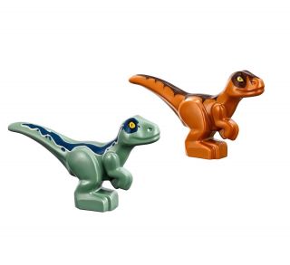 2x Lego Jurassic World Baby Dino Raptor Animal Minifigures