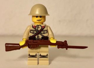 Lego Brickmania Ww2 Japanese Soldier With Rifle
