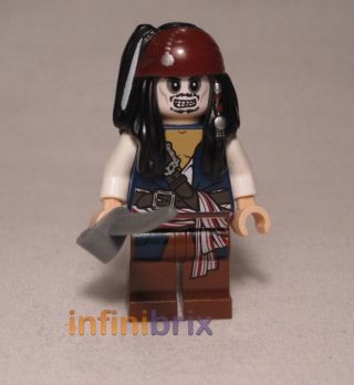 Lego Captain Jack Sparrow Skeleton Minifigure From Set 4181 Pirates Poc012