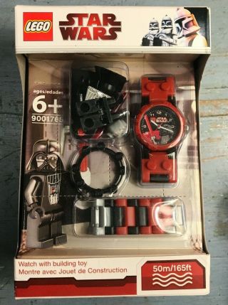 2009 Lego Star Wars Watch With Buildable Darth Vader Minifigure