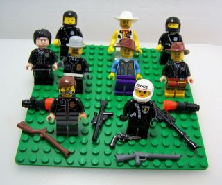 Lego Mini Figs 9 Law Enforcement Mini Figures Police Marshals Sheriffs & More